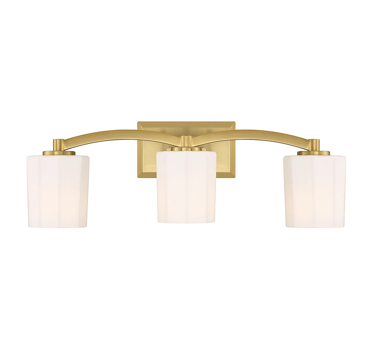 Whitney 3-Light Bathroom Vanity in Warm Brass