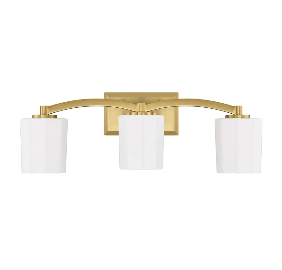 Whitney 3-Light Bathroom Vanity in Warm Brass - Image 2