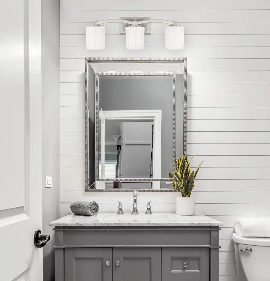 Whitney 3-Light Bathroom Vanity Light in Satin Nickel - Image 6