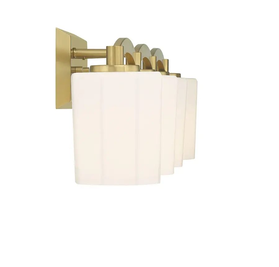 Whitney 4-Light Bathroom Vanity in Warm Brass - Image 5
