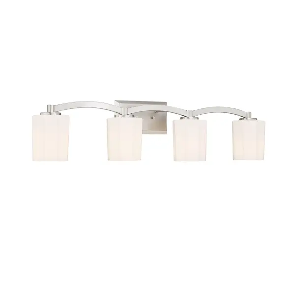 Whitney 4-Light Bathroom Vanity Light in Satin Nickel - Image 3