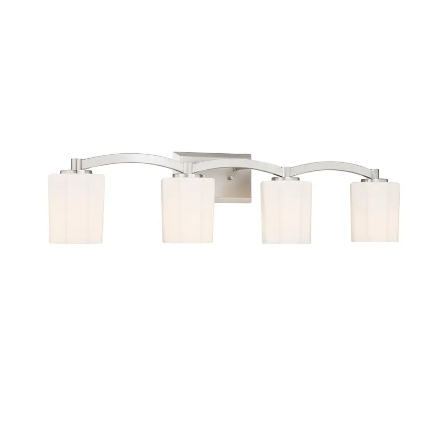 Whitney 4-Light Bathroom Vanity Light in Satin Nickel - Image 3