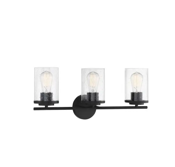 Marshall 3-Light Bathroom Vanity Light in Matte Black - Image 6