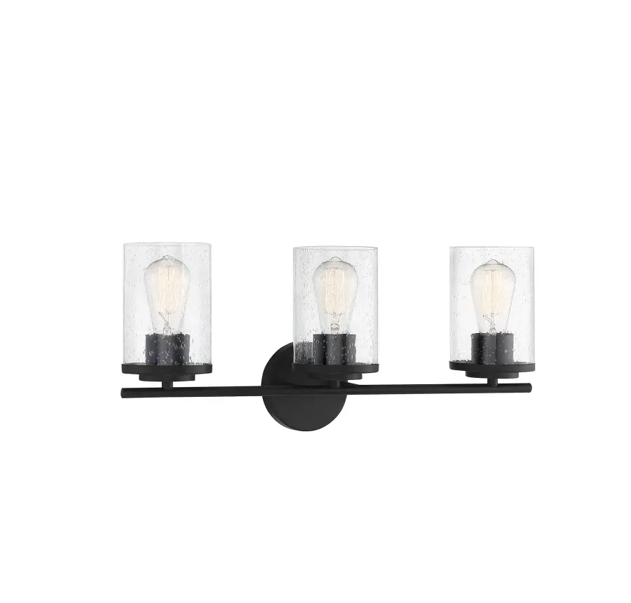 Marshall 3-Light Bathroom Vanity Light in Matte Black - Image 6