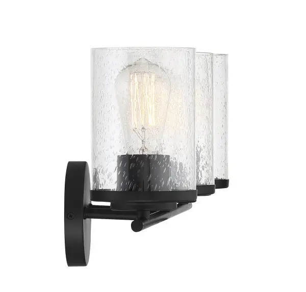 Marshall 3-Light Bathroom Vanity Light in Matte Black - Image 10