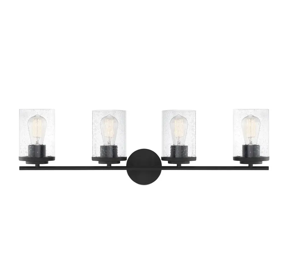 Marshall Four Light Bath Bar in Matte Black - Image 1
