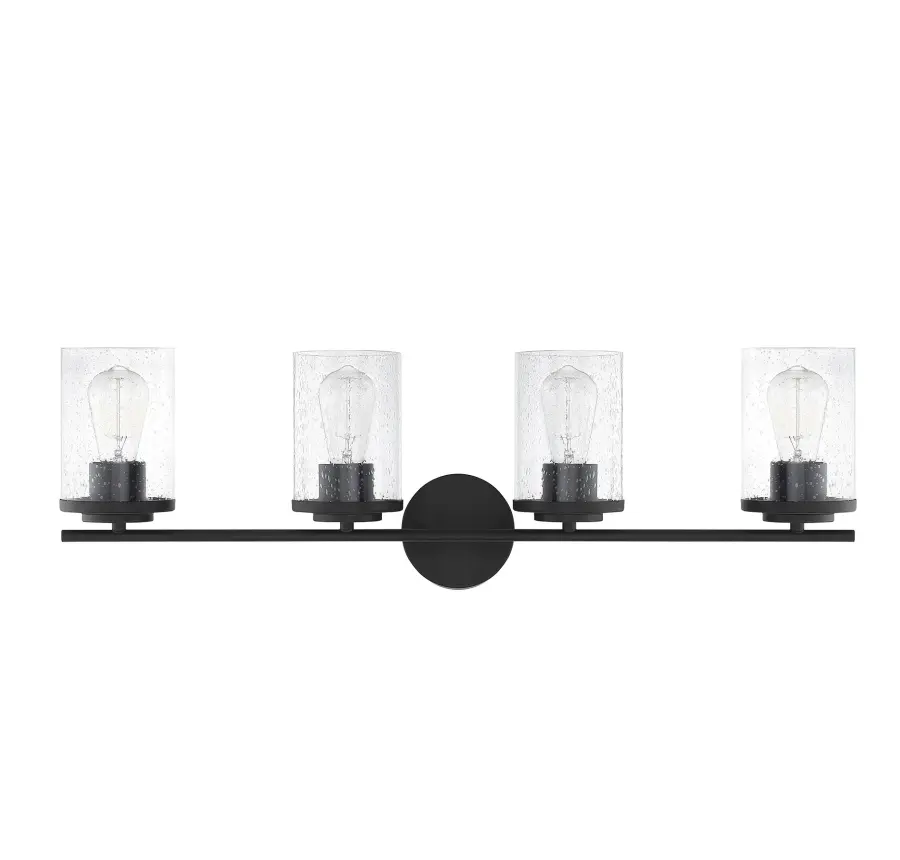 Marshall 4-Light Bathroom Vanity Light in Matte Black - Image 4