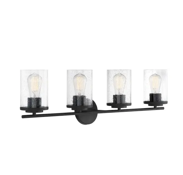Marshall 4-Light Bathroom Vanity Light in Matte Black - Image 6