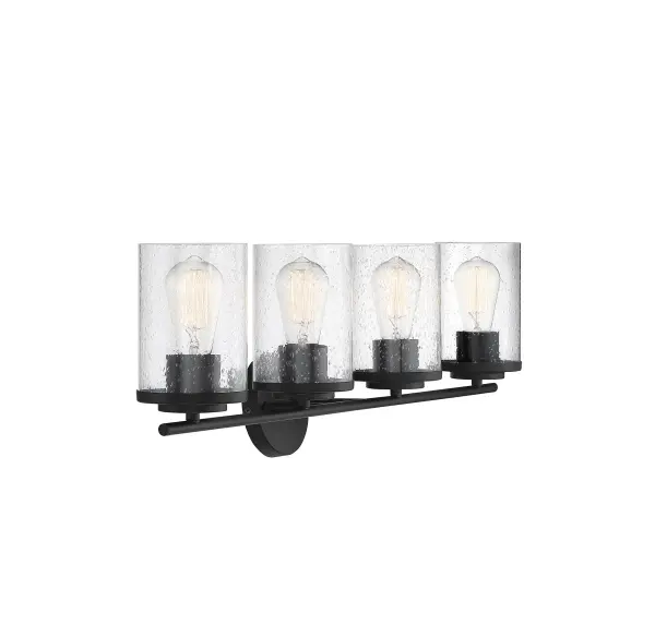 Marshall 4-Light Bathroom Vanity Light in Matte Black - Image 7