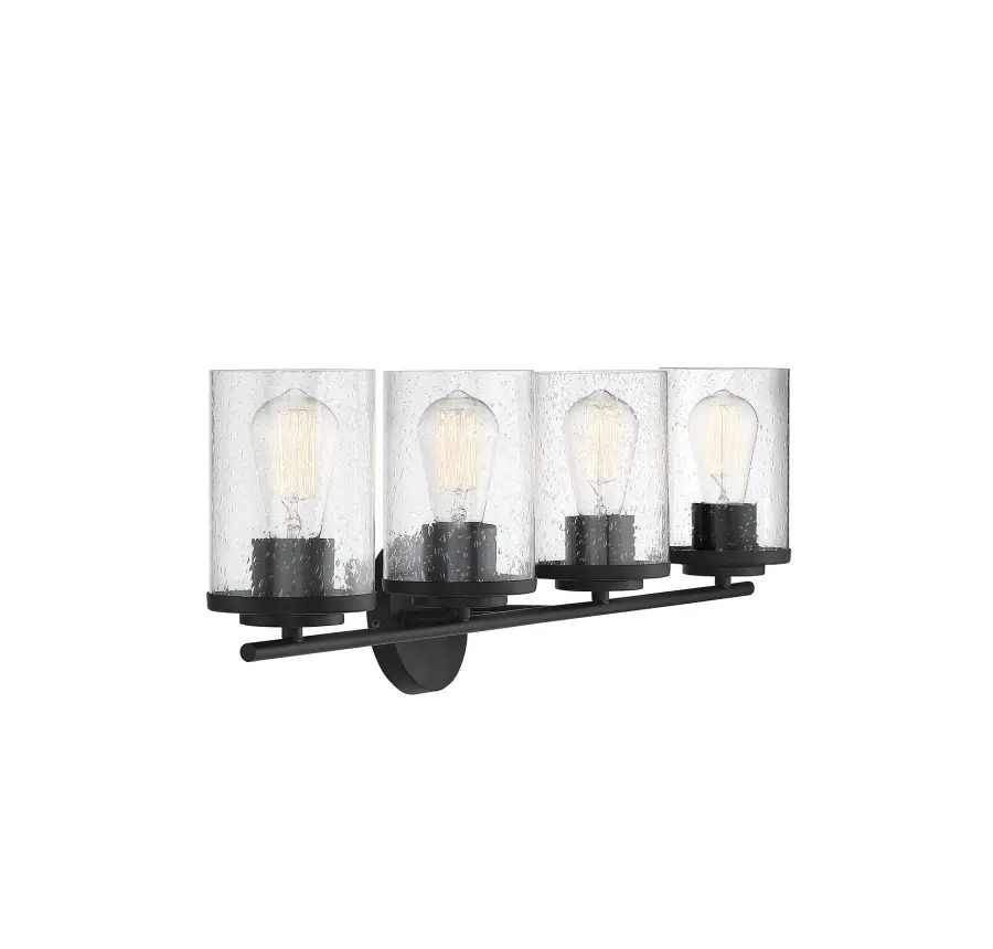 Marshall 4-Light Bathroom Vanity Light in Matte Black - Image 8