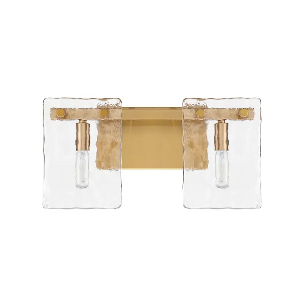 Genry Two Light Bathroom Vanity in Warm Brass - Image 2
