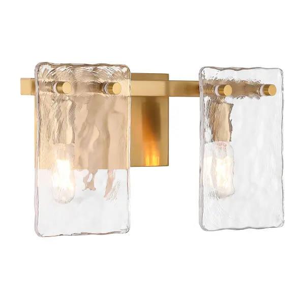 Genry Two Light Bathroom Vanity in Warm Brass - Image 4