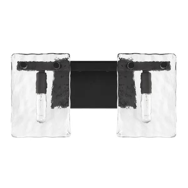 Genry 2-Light Bathroom Vanity Light in Matte Black - alternate view