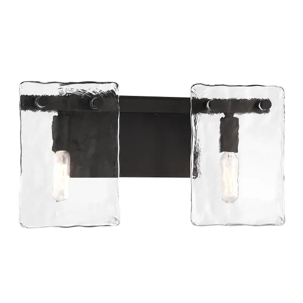Genry 2-Light Bathroom Vanity Light in Matte Black - Image 3