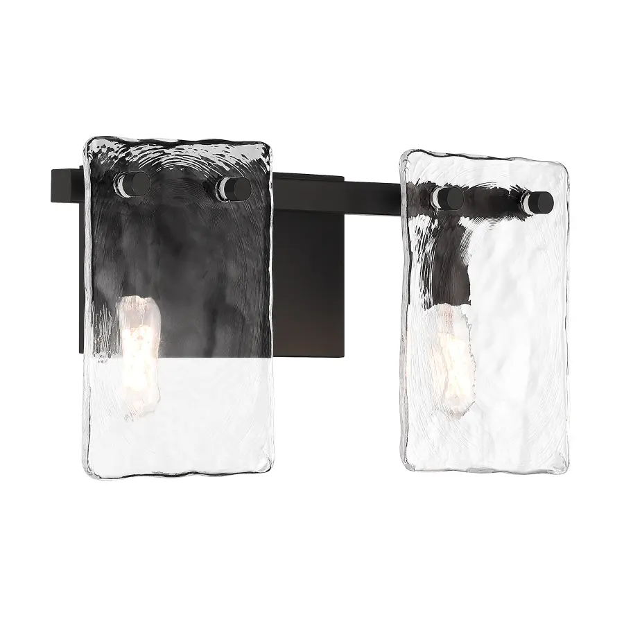 Genry 2-Light Bathroom Vanity Light in Matte Black - Image 4