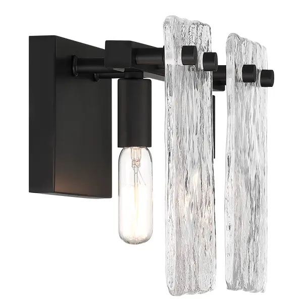 Genry 2-Light Bathroom Vanity Light in Matte Black - Image 5
