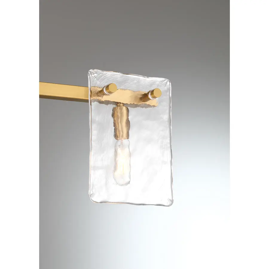 Genry Three Light Bathroom Vanity in Warm Brass - Image 6