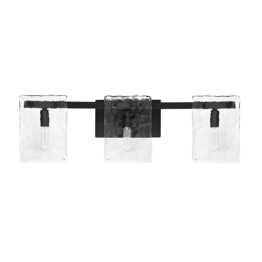 Genry 3-Light Bathroom Vanity Light in Matte Black - Image 2
