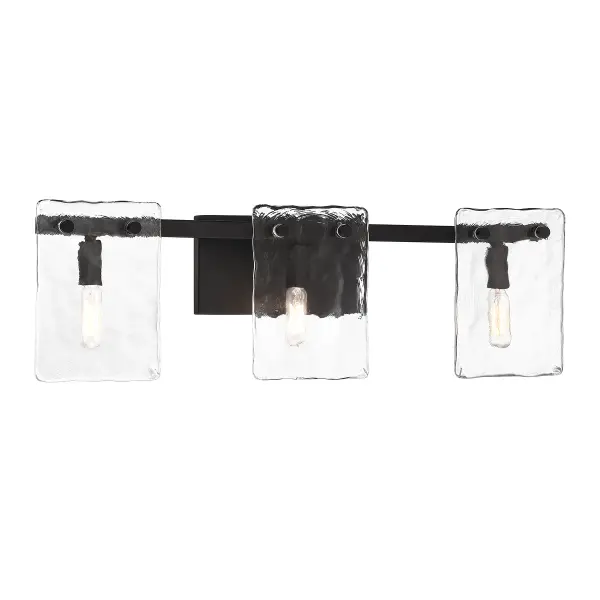 Genry 3-Light Bathroom Vanity Light in Matte Black - Image 3