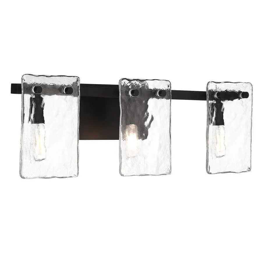 Genry 3-Light Bathroom Vanity Light in Matte Black - Image 4