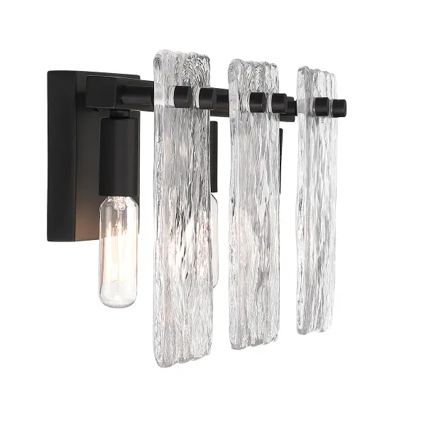 Genry 3-Light Bathroom Vanity Light in Matte Black - Image 5