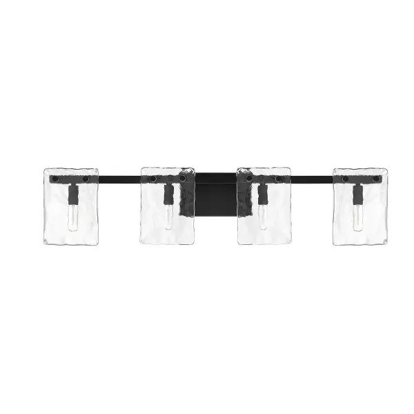 Genry 4-Light Bathroom Vanity Light in Matte Black - alternate view