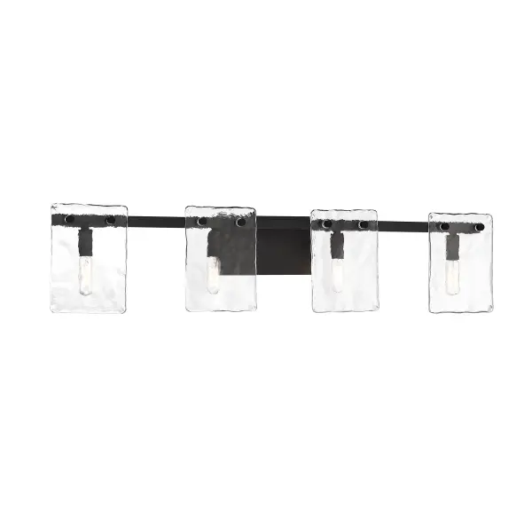 Genry 4-Light Bathroom Vanity Light in Matte Black - Image 3