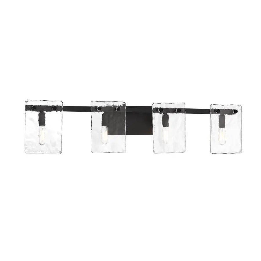 Genry 4-Light Bathroom Vanity Light in Matte Black - Image 3