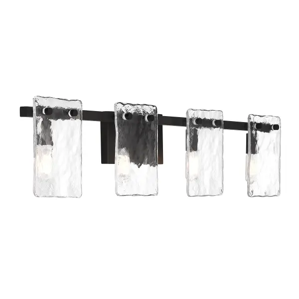 Genry 4-Light Bathroom Vanity Light in Matte Black - Image 4