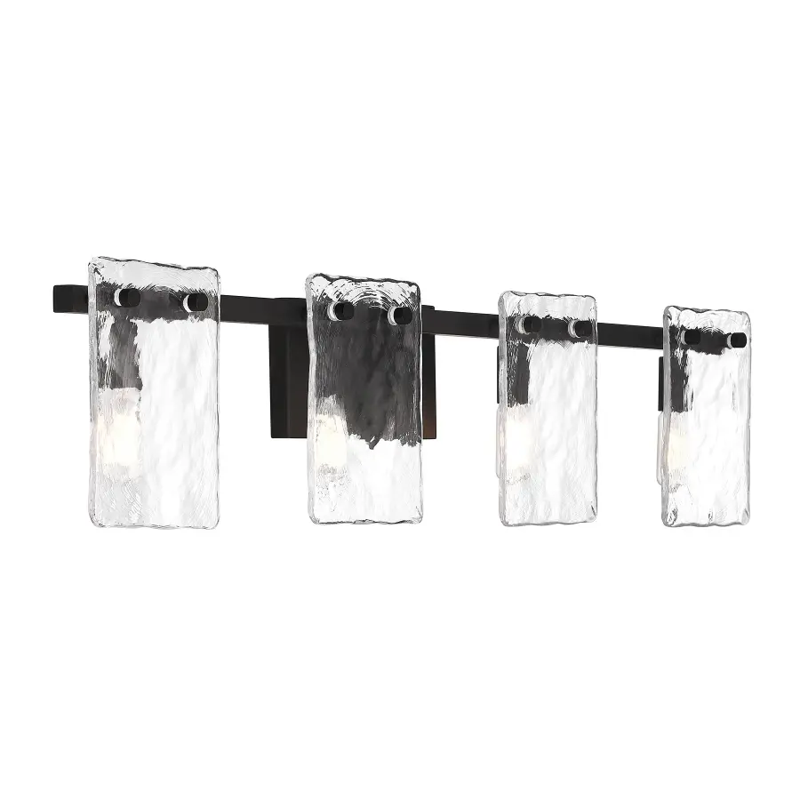 Genry 4-Light Bathroom Vanity Light in Matte Black - Image 4