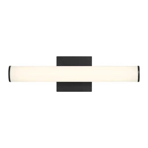 Colt 18" Contemporary LED Cylinder Vanity Light in Black - Image 1