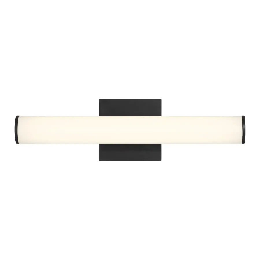 Colt 18" Contemporary LED Cylinder Vanity Light in Black - Image 1