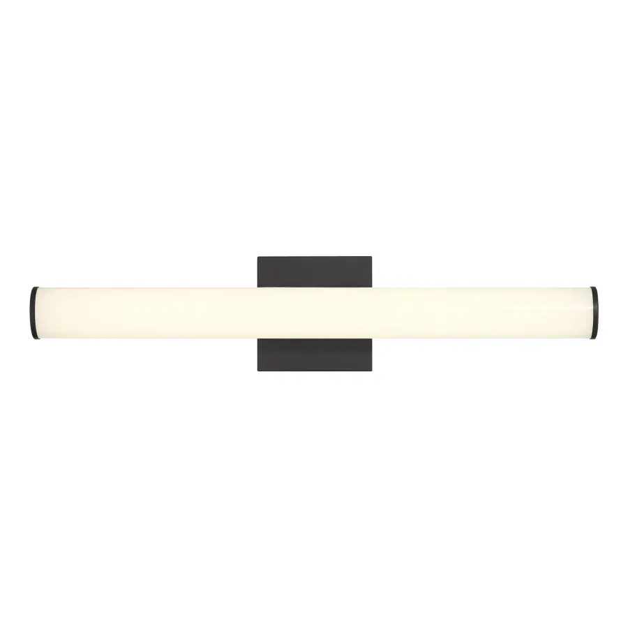 Colt 24" Contemporary LED Cylinder Vanity Light in Black - Image 1