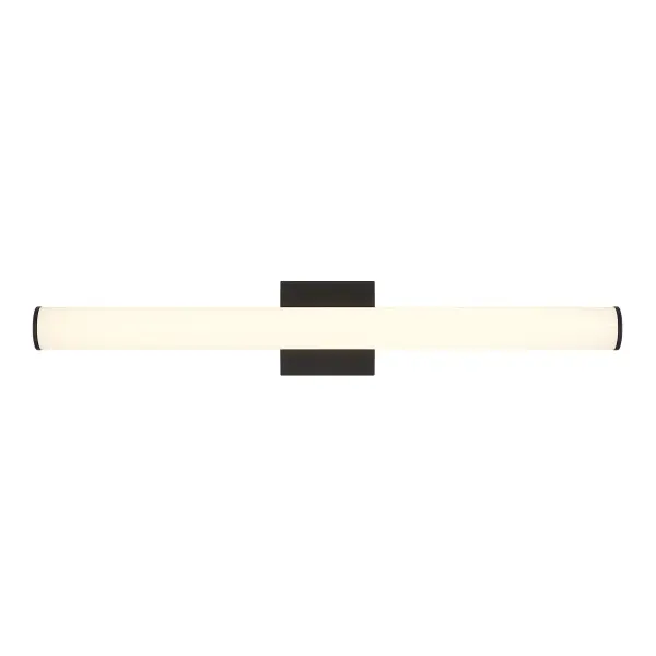 Colt 30" Contemporary LED Cylinder Vanity Light in Black - Image 1
