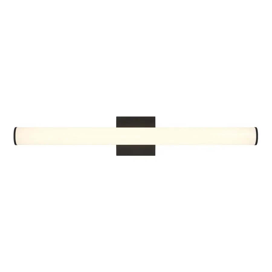 Colt 30" Contemporary LED Cylinder Vanity Light in Black - Image 1