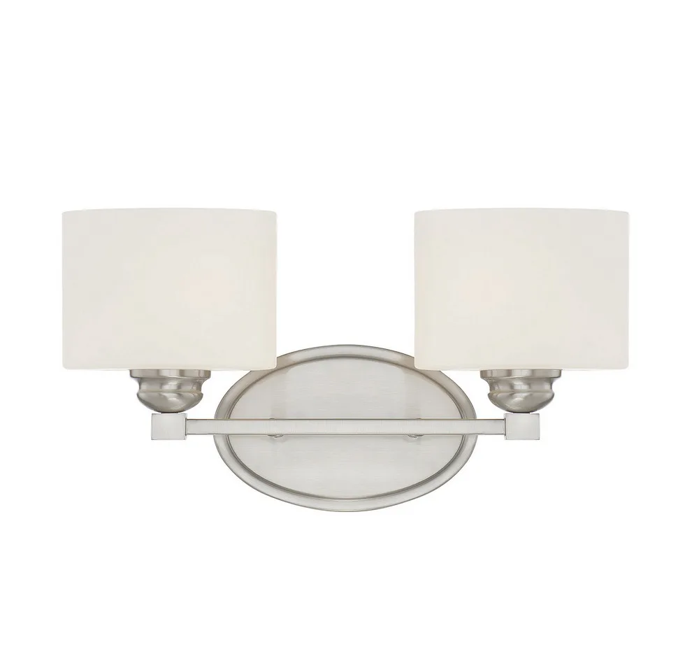 Kane Two Light Bath Bar in Satin Nickel