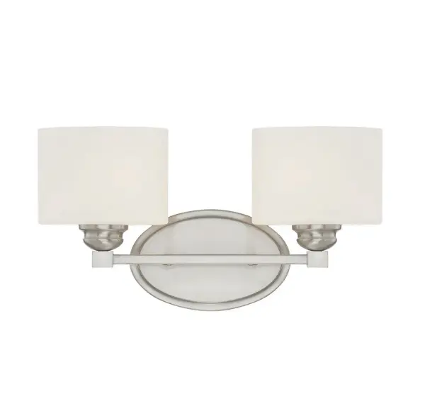 Kane 2-Light Bathroom Vanity Light in Satin Nickel
