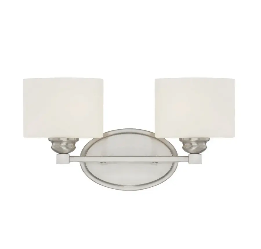 Kane 2-Light Bathroom Vanity Light in Satin Nickel