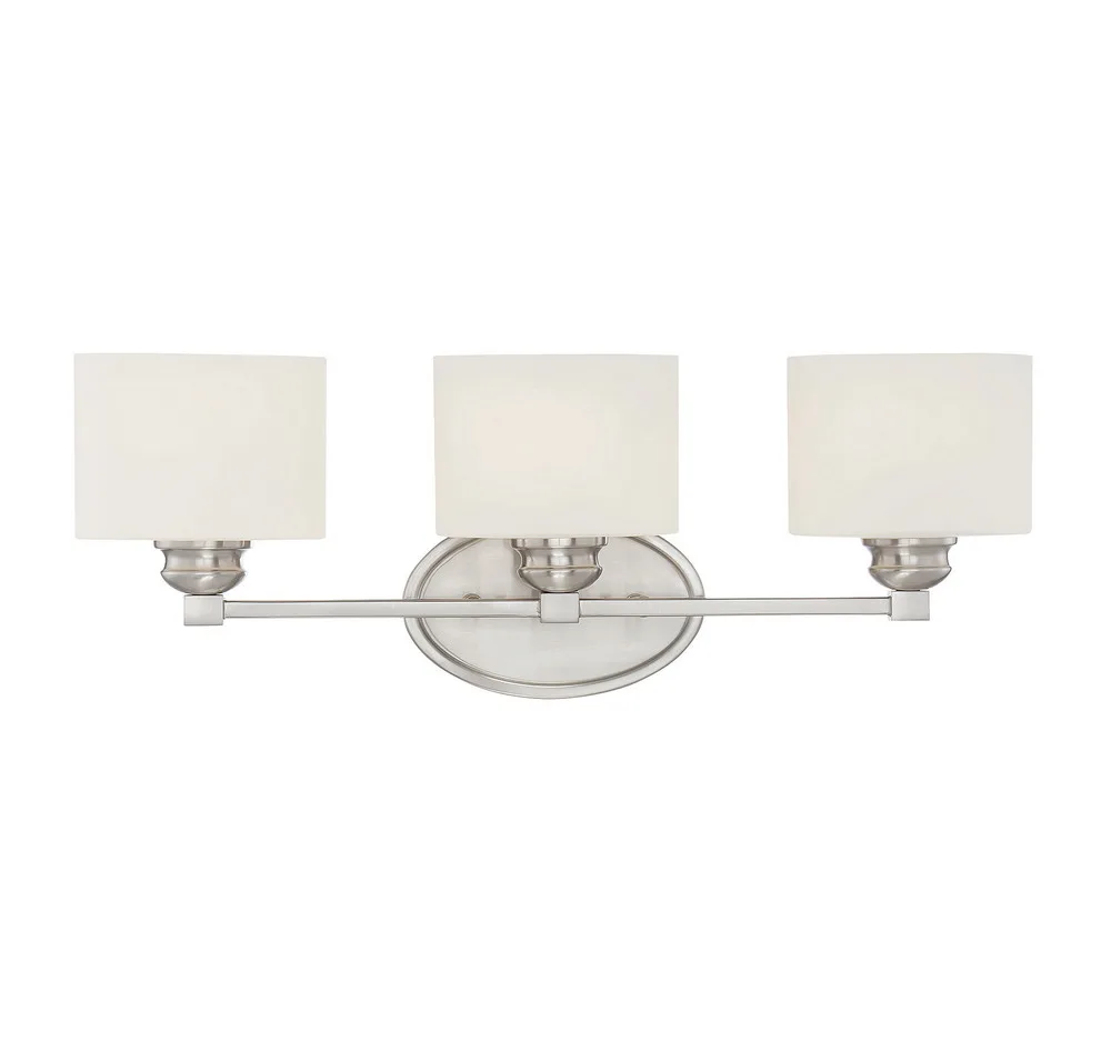 Kane Three Light Bath Bar in Satin Nickel