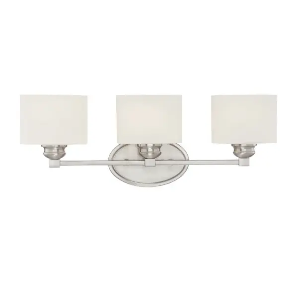 Kane 3-Light Bathroom Vanity Light in Satin Nickel