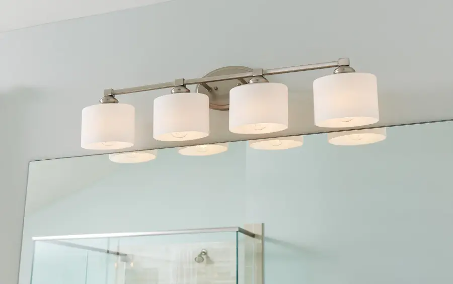 Kane 4-Light Bathroom Vanity Light in Satin Nickel - Image 2