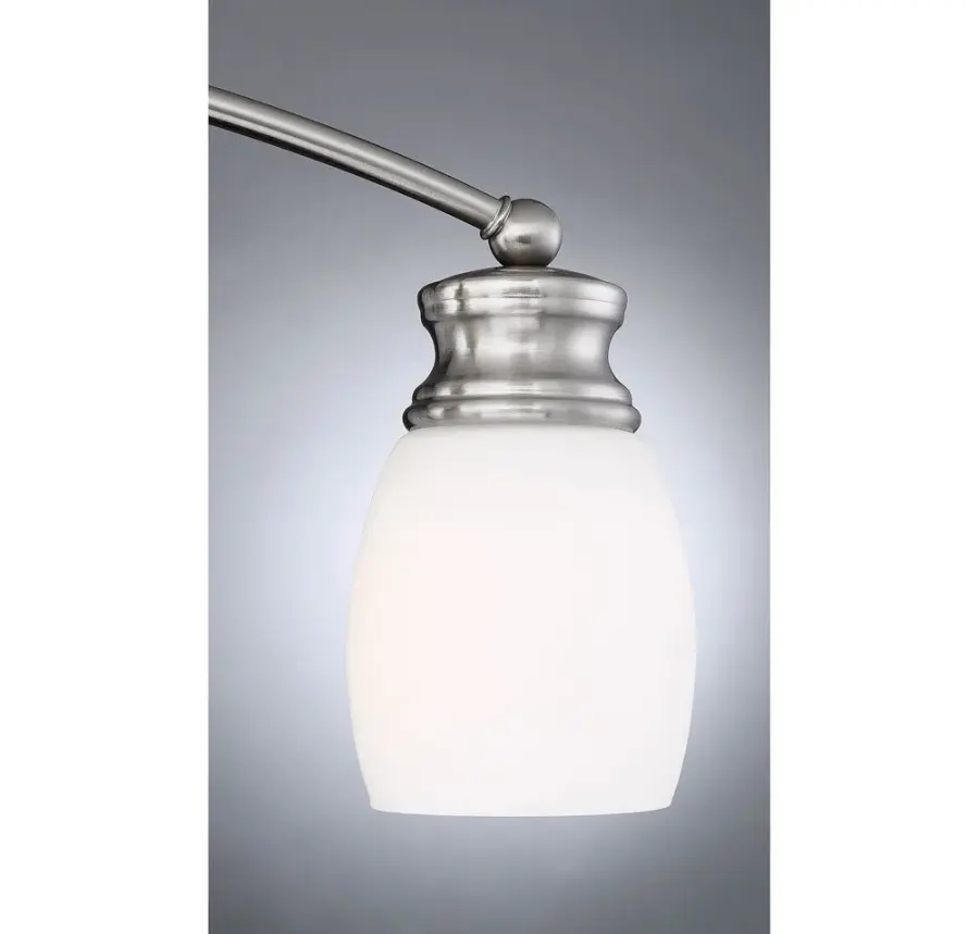 Elise 3-Light Bathroom Vanity Light in Satin Nickel - Image 6