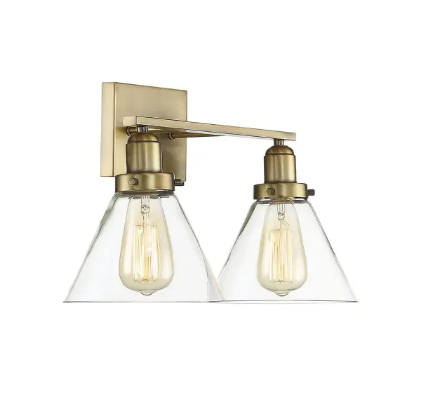 Drake Two Light Bath Bar in Warm Brass - Image 4