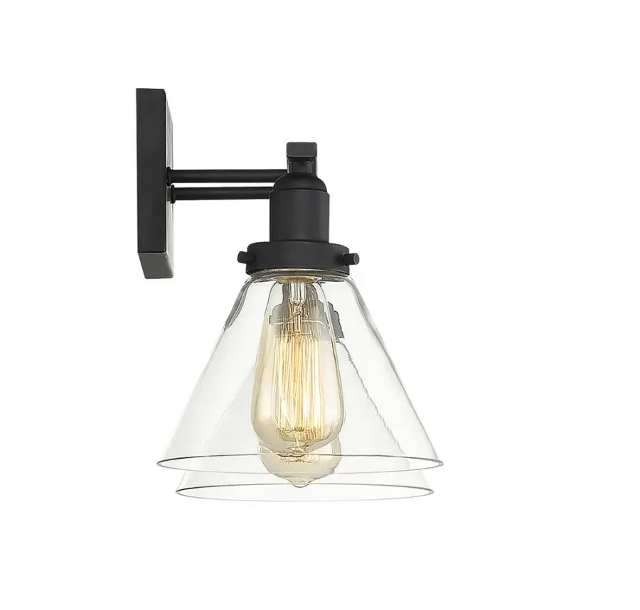 Drake 2-Light Bathroom Vanity Light in Black - Image 5