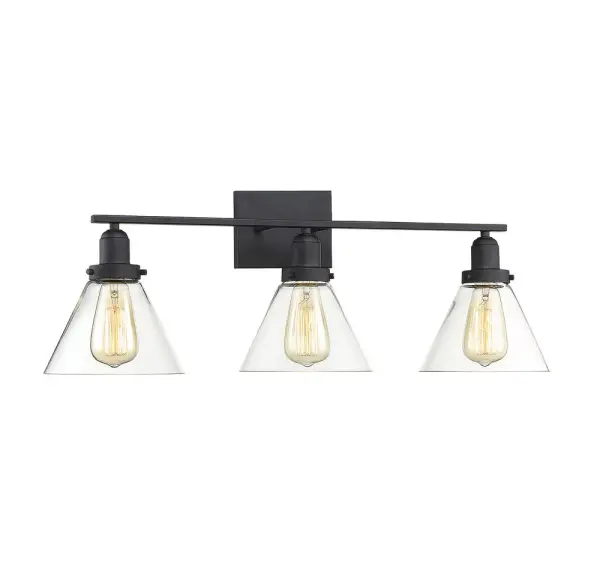 Drake 3-Light Bathroom Vanity Light in Black - Image 3