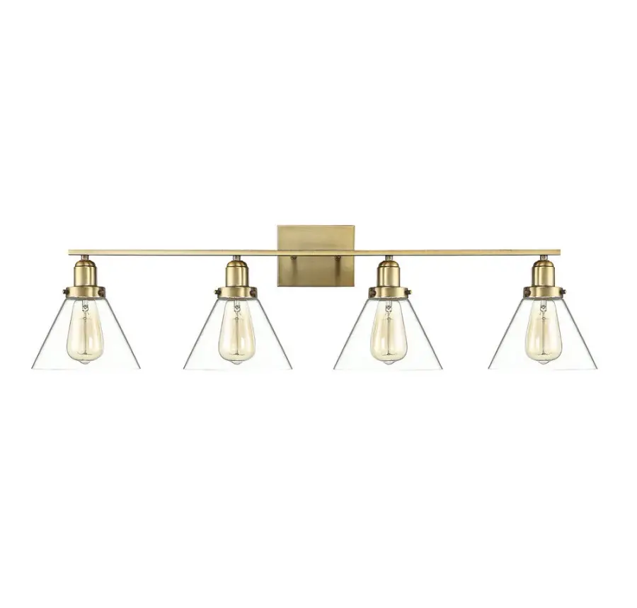 Drake Four Light Bath Bar in Warm Brass - Image 2