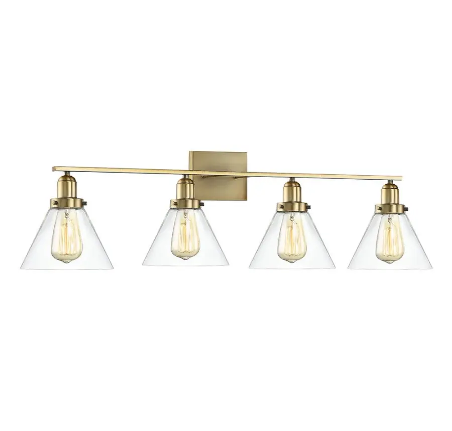 Drake Four Light Bath Bar in Warm Brass - Image 3