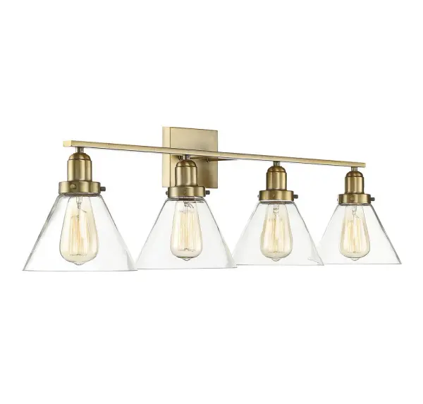 Drake Four Light Bath Bar in Warm Brass - Image 4