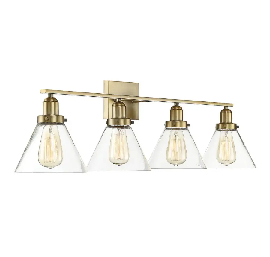 Drake Four Light Bath Bar in Warm Brass - Image 4