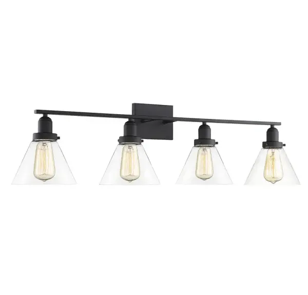 Drake 4-Light Bathroom Vanity Light in Black - Image 3
